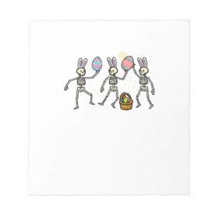 Easter Skeletons Dancing Eggs Funny Bones Men Wome Notepad