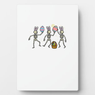 Easter Skeletons Dancing Eggs Funny Bones Men Wome Plaque