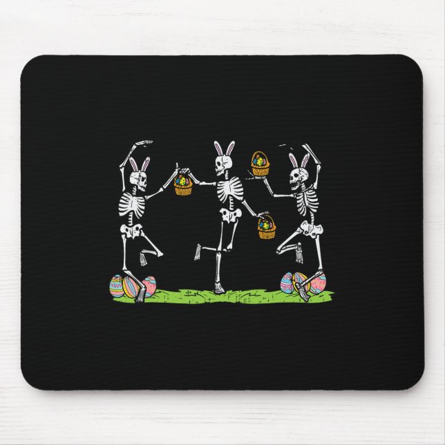 Easter Skeletons Dancing Funny Bunny Bones Women M Mouse Mat (Front)