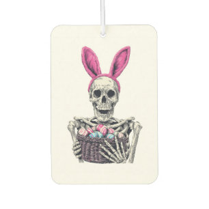 Easter Skull � Funny Bunny Skeleton Car Air Freshener
