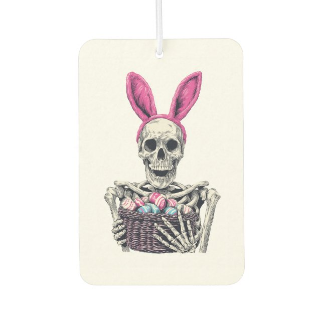 Easter Skull � Funny Bunny Skeleton Car Air Freshener (Front)
