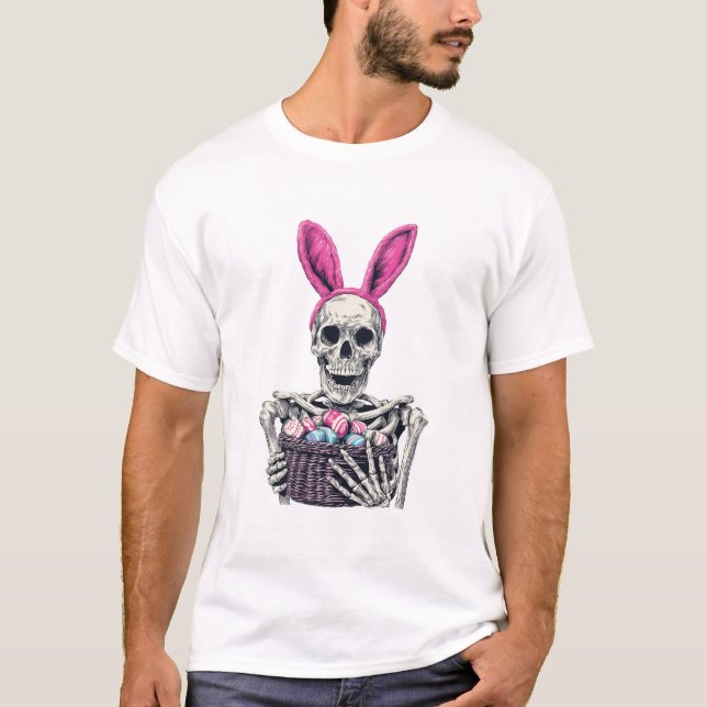 Easter Skull � Funny Bunny Skeleton T-Shirt (Front)