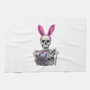 Easter Skull � Funny Bunny Skeleton Tea Towel