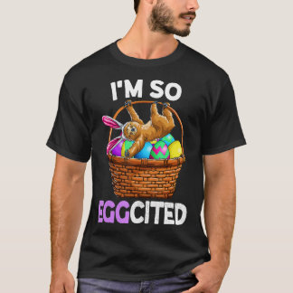 Easter Sloth Bunny Basket Eggs  Men Women Kids  T-Shirt