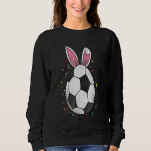Easter Soccer Ball Egg Bunny Ears  Player Boys Sweatshirt