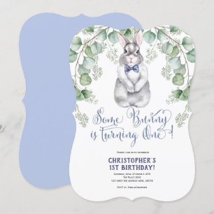 Easter, some bunny is One, 1st birthday Invitation