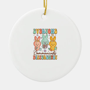 Easter Speech Therapy SLP Everyone Communicates Di Ceramic Tree Decoration
