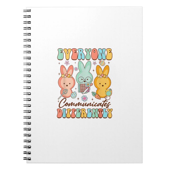Easter Speech Therapy SLP Everyone Communicates Di Notebook (Front)