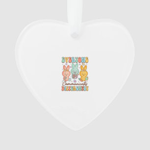 Easter Speech Therapy SLP Everyone Communicates Di Ornament