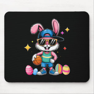 Easter Sport Happy Easter Bunny Playing Bysketbyll Mouse Mat