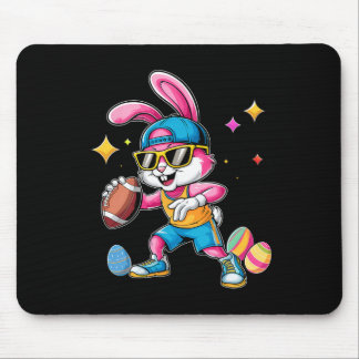 Easter Sport Happy Easter Bunny Playing Footll Kid Mouse Mat