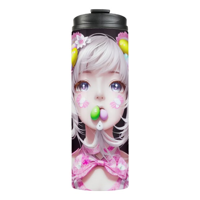 Easter/spring Anime girl  Thermal Tumbler (Front)