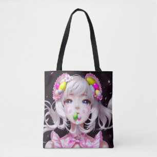 Easter/spring Anime girl Tote Bag