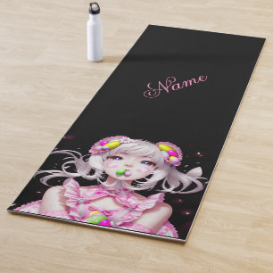 Easter/spring Anime girl Yoga Mat