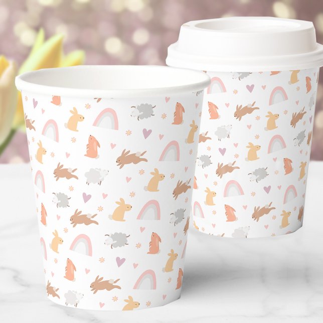 Easter Spring Birthday Bunny Pattern Paper Cups (Easter Spring Birthday Bunny Pattern Paper Cups)