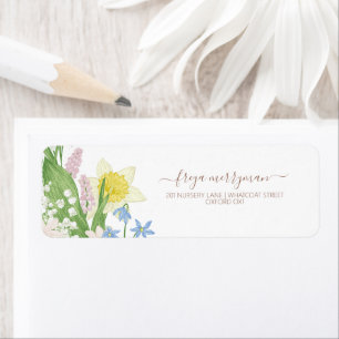 Easter Spring Blooms Floral Baby Shower Address