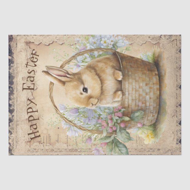 Easter Spring Bunny Tissue Paper (Front)