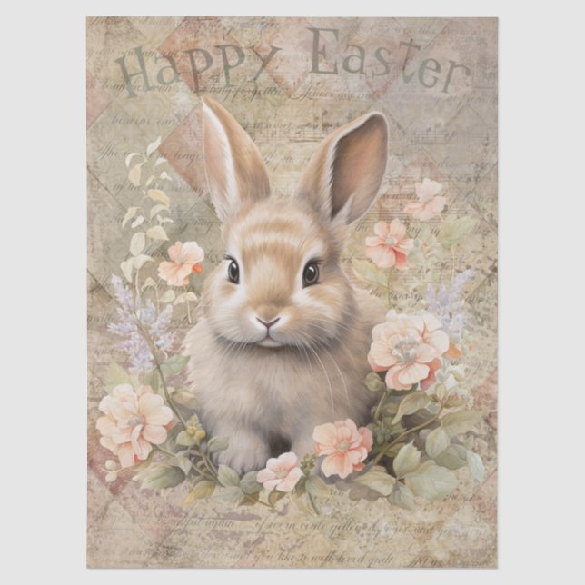 Easter Spring Bunny Tissue Paper (Front)