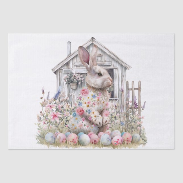 Easter Spring Bunny Tissue Paper (Front)