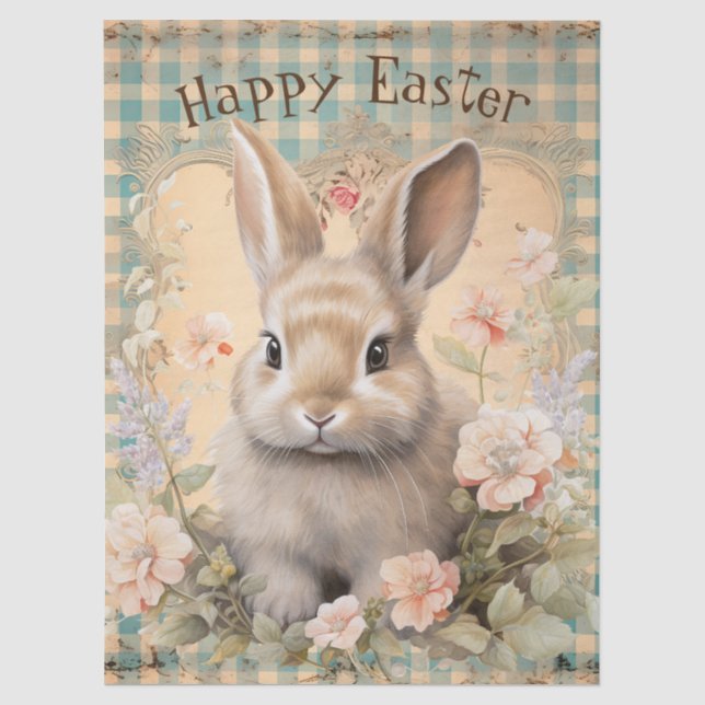 Easter Spring Bunny Tissue Paper (Front)