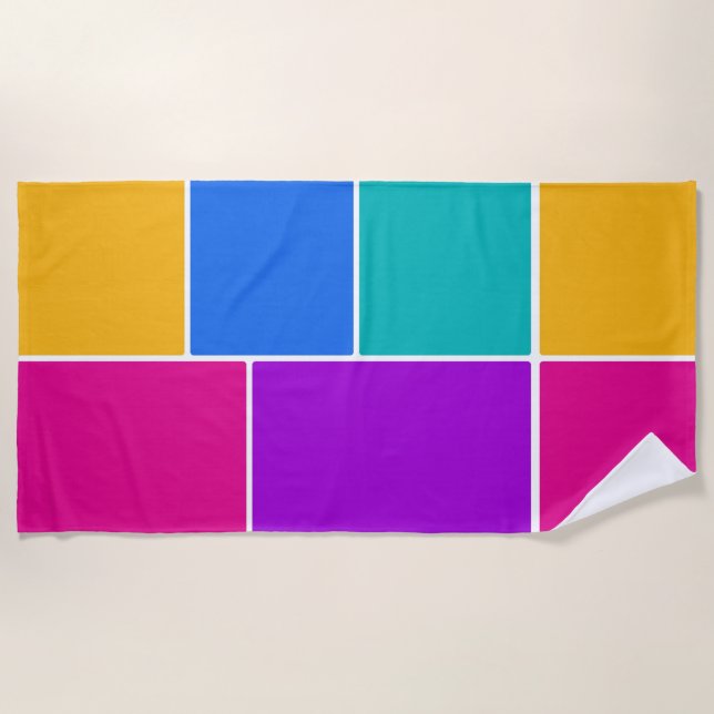 Easter Spring Colours Collage  Beach Towel (Front)