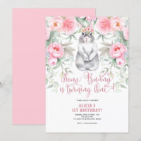 Easter, Spring, Girl 1st Invite, Some Bunny is One