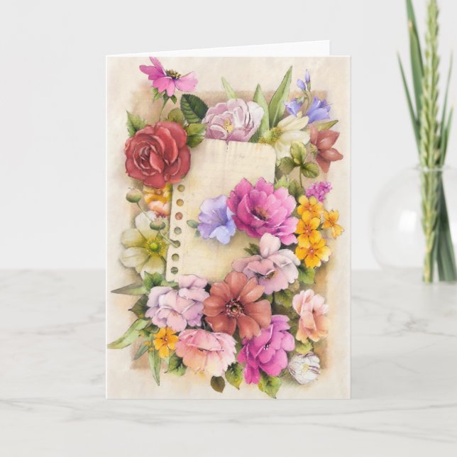 Easter, spring holiday card (Front)