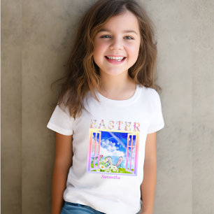 Easter Spring Meadow Window Personalized T-Shirt