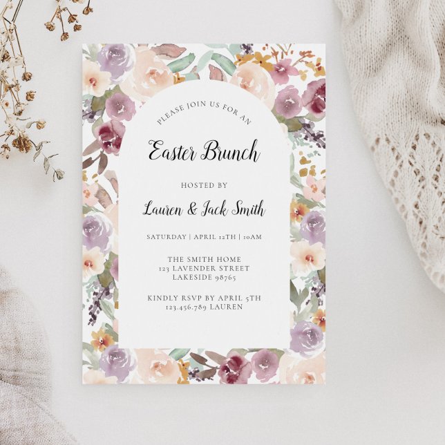 Easter Spring Vintage Floral Arch Invitation (Creator Uploaded)