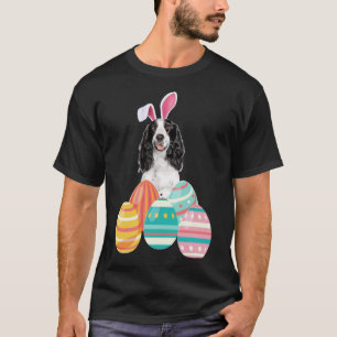 Easter Springer Spaniel Bunny Ears & Eggs T-Shirt