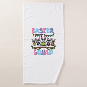 Easter Squad Bunnies Family Matching Men Women Kid Bath Towel