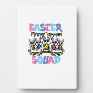 Easter Squad Bunnies Family Matching Men Women Kid Plaque