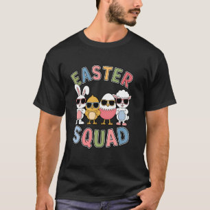 Easter Squad Bunny Chick Egg Lamb Funny Easter Hum T-Shirt