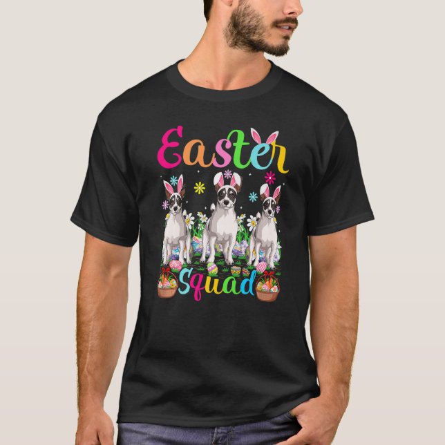 Easter Squad Bunny Ear Jack Russell Terrier Dog Ha T-Shirt (Front)
