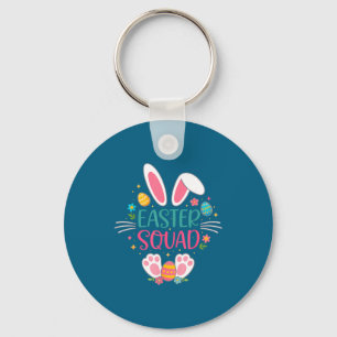 Easter Squad Bunny Ears Eggs Easter Key Ring