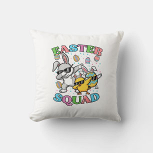 Easter Squad Bunny Egg Chick Dab Crew Matching Men Cushion