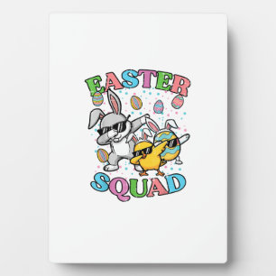 Easter Squad Bunny Egg Chick Dab Crew Matching Men Plaque