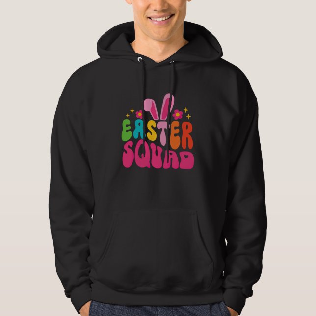 Easter Squad Bunny Rabbit Face  Easter Day Women G Hoodie (Front)