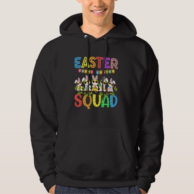 Easter Squad Bunny Rabbit Happy Easter Day Party M Hoodie (Front)