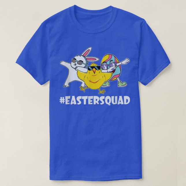 Easter Squad Dabbing Bunny Chick Egg Hunting Match T-Shirt (Design Front)
