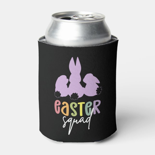 Easter Squad | Easter Egg Hunt Cute Bunny  Can Cooler (Can Front)
