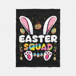 Easter Squad Egg Hunting Bunny Group Matching Fleece Blanket