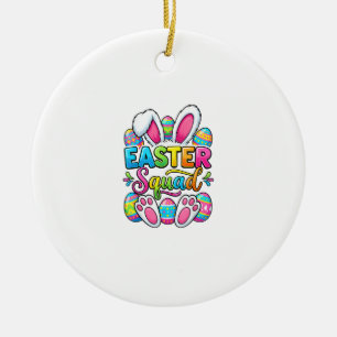 Easter Squad Family Matching Couple Easter Men Wom Ceramic Tree Decoration