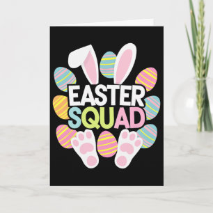 Easter Squad Family Matching Easter Day Bunny Egg Card