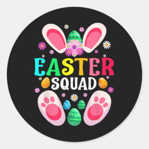 Easter Squad Family Matching Easter Day Bunny Egg Classic Round Sticker
