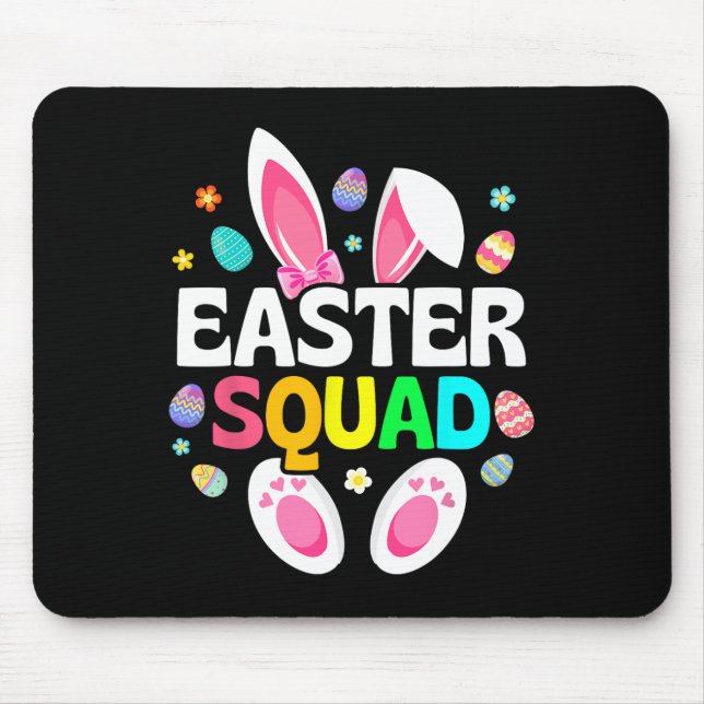 Easter Squad Family Matching Easter Day Bunny Egg  Mouse Mat (Front)
