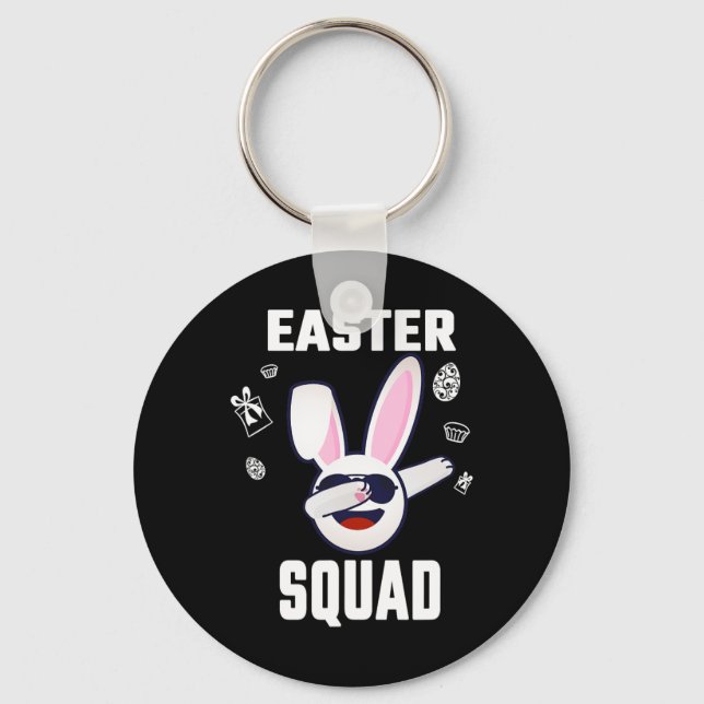 Easter Squad Family Matching Easter Day Group Men  Key Ring (Front)