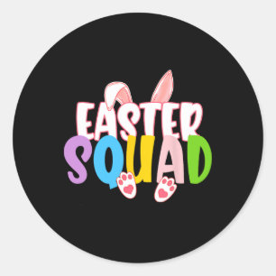 Easter Squad Family Matching Group Easter Egg Hunt Classic Round Sticker