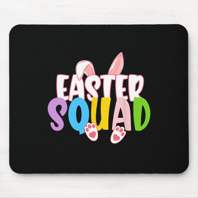 Easter Squad Family Matching Group Easter Egg Hunt Mouse Mat (Front)