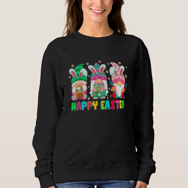 Easter Squad Funny Gnome Bunny Egg Hunting Matchin Sweatshirt (Front)